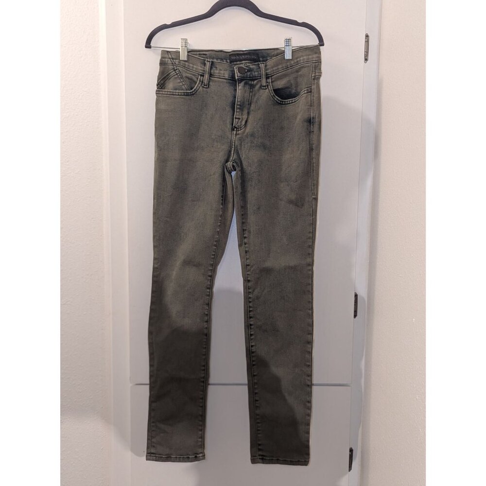 Rock & Republic Womens Berlin Skinny Jeans Gray Wash Size 8M Cotton-Blend Stretc